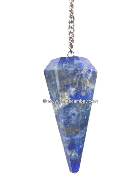 Lapis Lazuli Facetted Pendulum