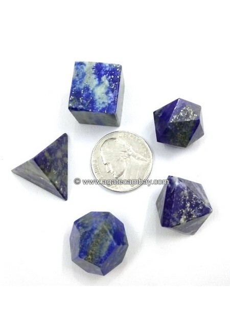 Lapis Lazuli Sacred Geometry 5 Pieces Sets
