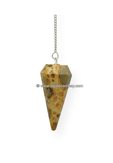 Leopard Skin Facetted Pendulum