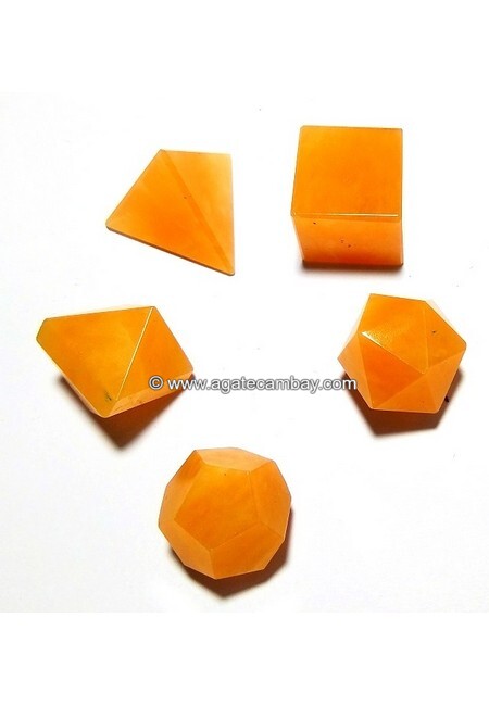 Red Aventurine Sacred Geometry 5 Pieces Sets