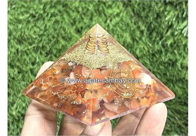 Red Carnelian Orgonite Pyramid