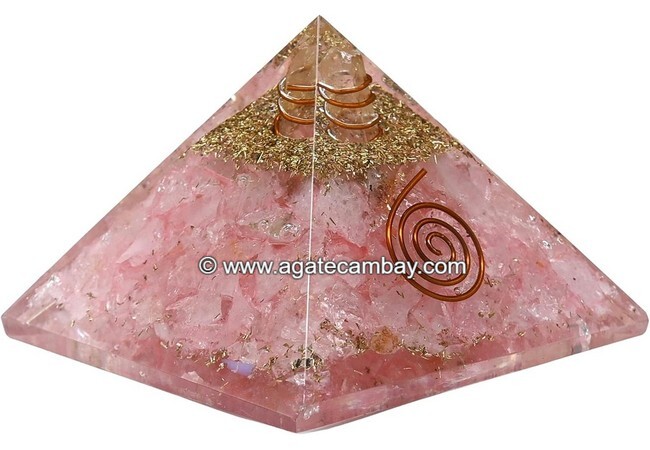 Rose Quartz Orgonite Pyramid