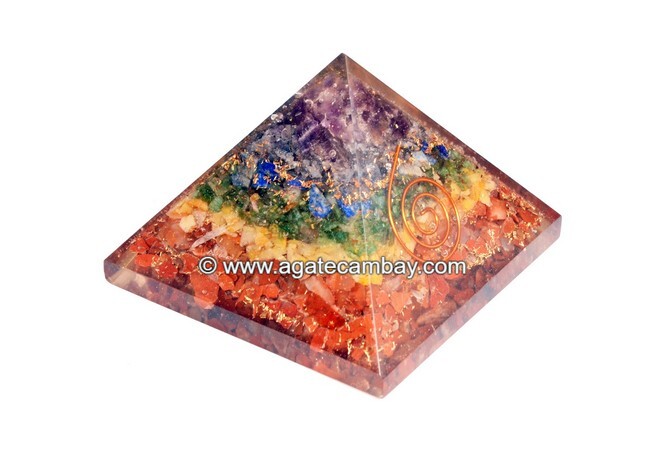 Seven Chakra with Lapis Orgonite Pyramid