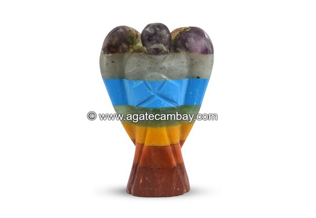 Seven Chakra with  Turquoise - 3 inch Angel