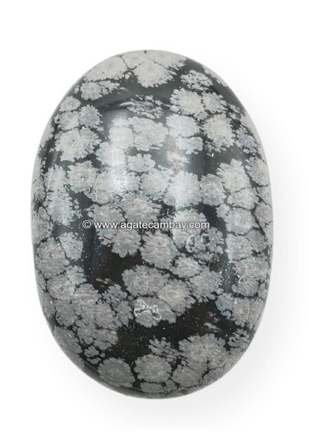 Snowflake Obsidian Palm Stone