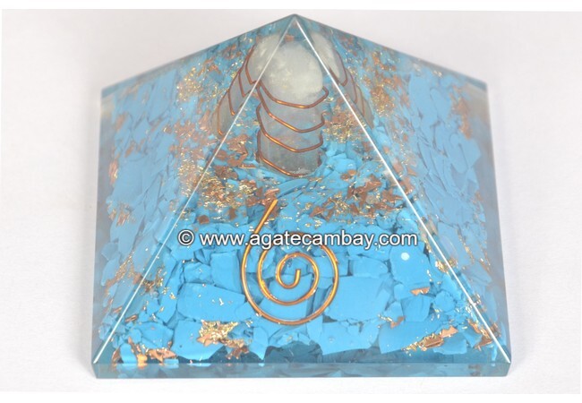 Turquoise Orgonite Pyramid