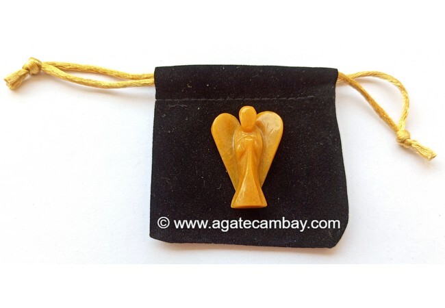Yellow Agate - 1 inch Angel