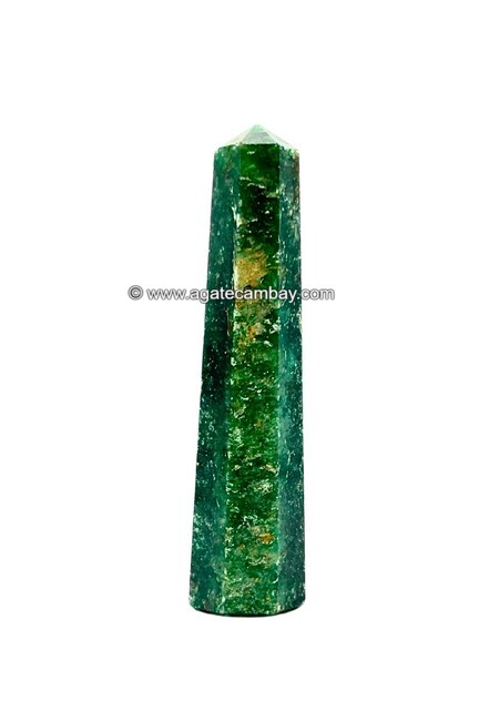 Green Mica Zade Obelisk