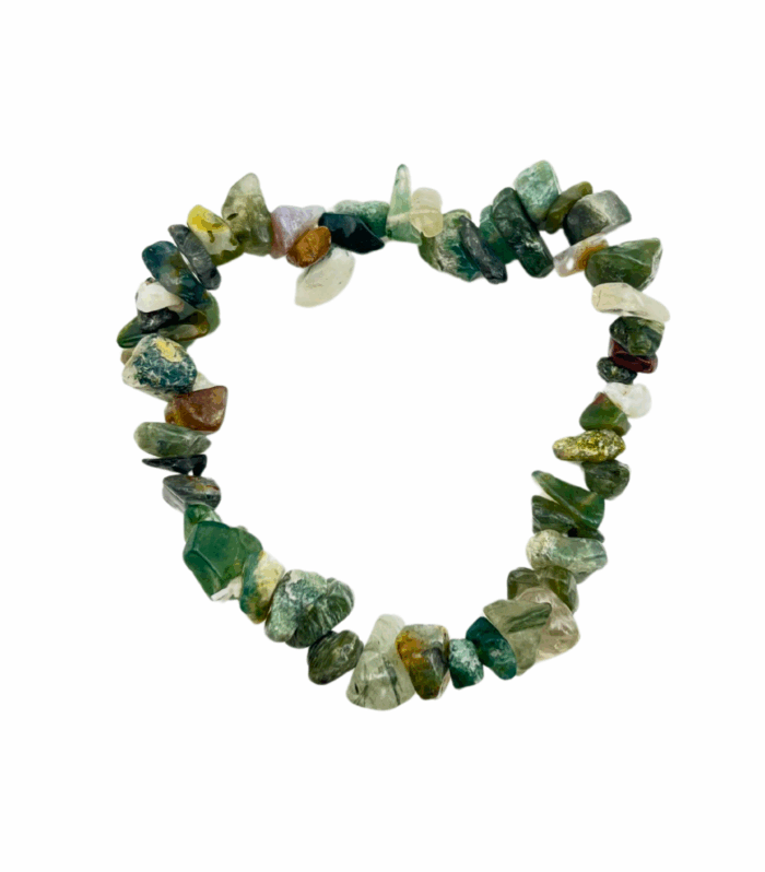 Moss Agate Chips Bracelets