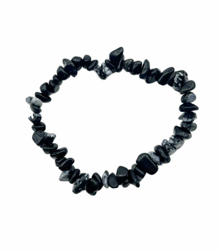 Snowflake Obsidian Chips Bracelets