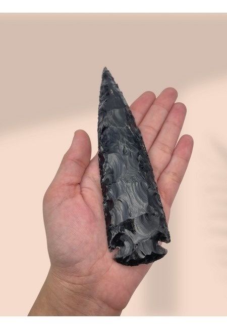 Black Obsidian 6 Inch. Arrow Head