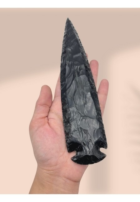 Black Obsidian 8 Inch. Arrow Head
