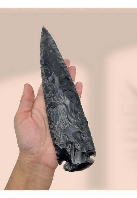 Black Obsidian 10 Inch. Arrow Head