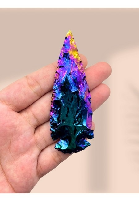 Titanium Aura Fancy Jasper 3 Inch. Arrow Head
