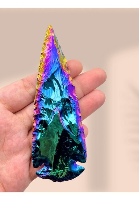 Titanium Aura Fancy Jasper 4 Inch. Arrow Head