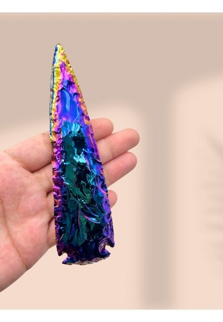 Titanium Aura Fancy Jasper 7 Inch. Arrow Head