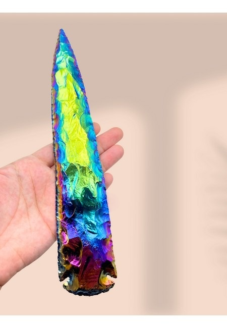 Titanium Aura Fancy Jasper 9 Inch. Arrow Head