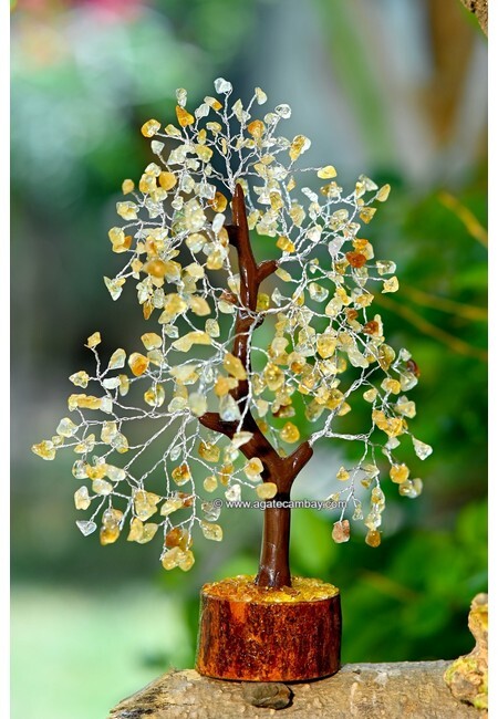 Citrine Tree with Golden Wire (300 Chips)