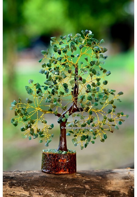Green Aventurine Tree with Golden Wire (300 Chips)
