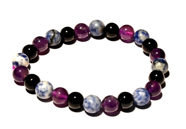 Empowerment Bracelet, 8 mm Round Courage and Confidence Crystals Bracelet