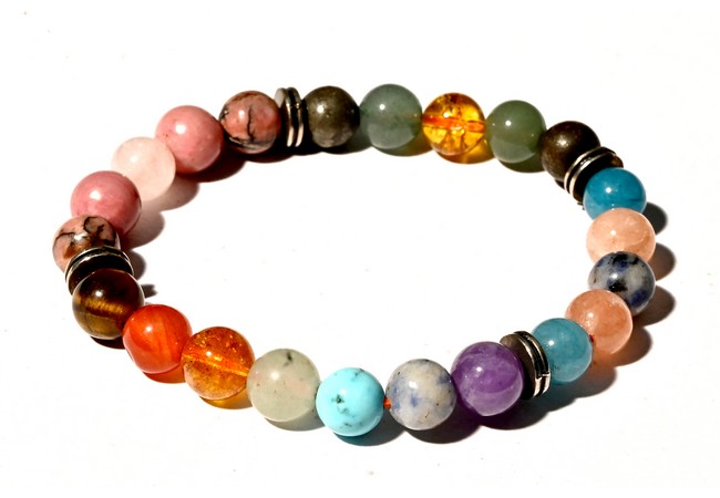 4 in 1 Multipurpose Bracelet For Money | Love | Seven Chakra | Weight Loss Bracelet 8 mm