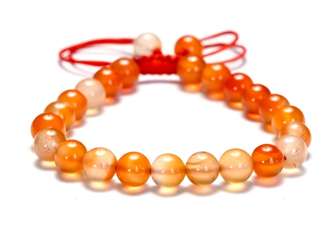Carnelian (Natural) Single Stone Dori Bracelet- 8 mm