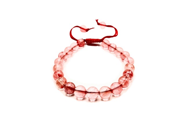 Cherry Quartz Single Stone Dori Bracelet- 8 mm