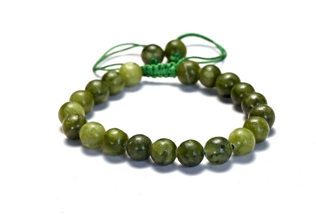 Chrysoprase (Dyed) Single Stone Dori Bracelet- 8 mm