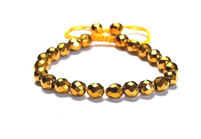 Diamond Cut Single Stone Dori Bracelet- 8 mm