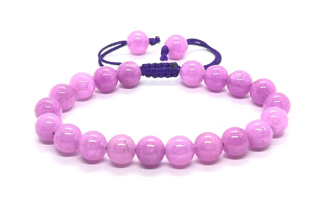 Kunzite Single Stone Dori Bracelet- 8 mm