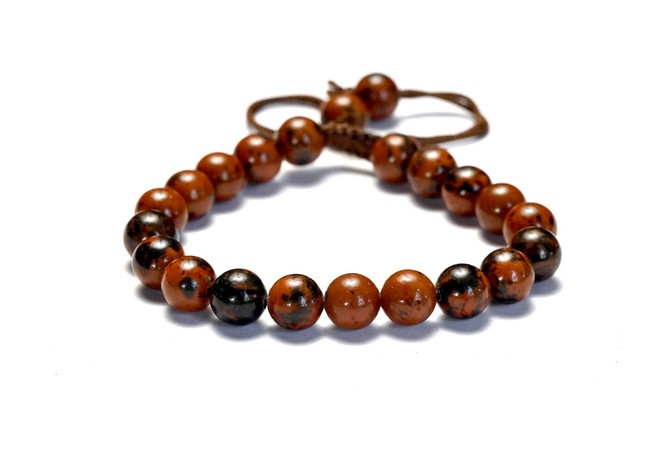 Mahogany Obsidian Single Stone Dori Bracelet- 8 mm