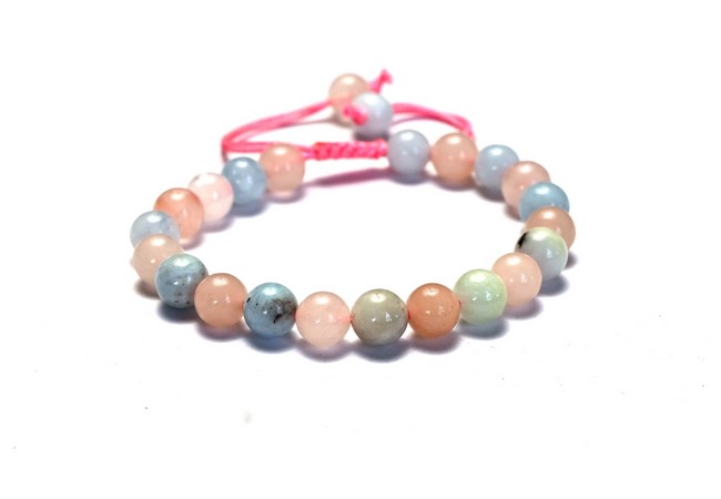 Morganite Single Stone Dori Bracelet- 8 mm