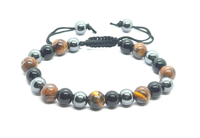 Triple Protection Single Stone Dori Bracelet- 8 mm